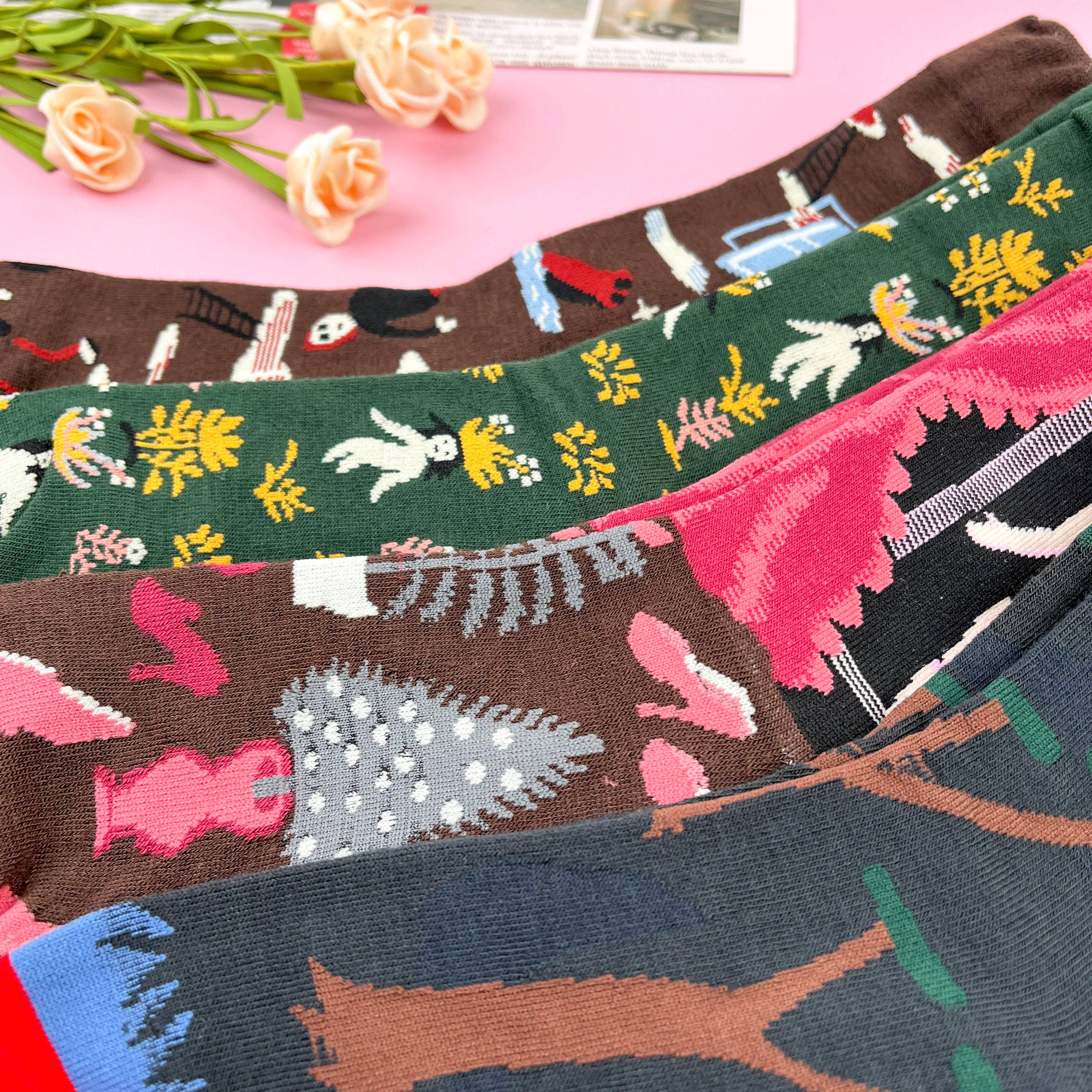 mildstyles - Wholesale Socks - Women's - Art Oil Painting Mid-Calf Comfort Socks7