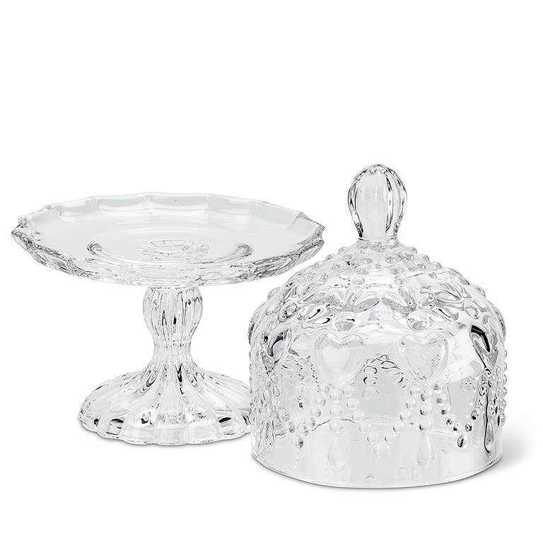 Abbott - Wholesale Decorative Plate/Dish/Bowl - Sm Cv'd Pedestal Plate w/Hearts-6"H1