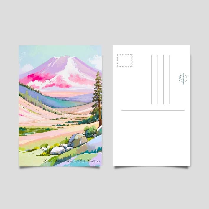 Carte postale du parc national volcanique de Lassen pour la vente par Across Our Land