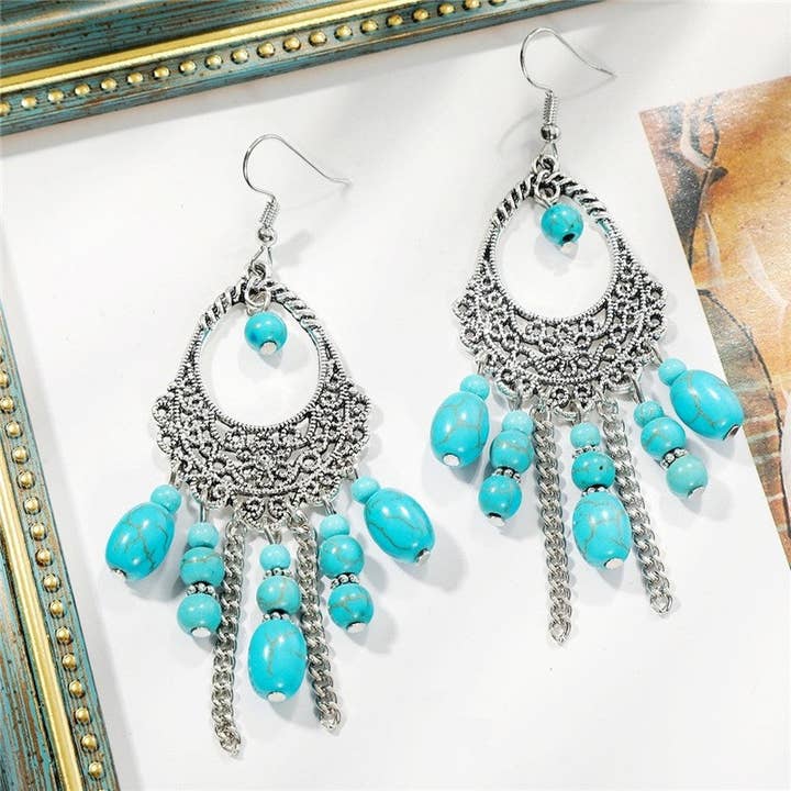 Ensemble de Boucles d'Oreilles Vintage Turquoise pour la vente par UZ Wholesale Store