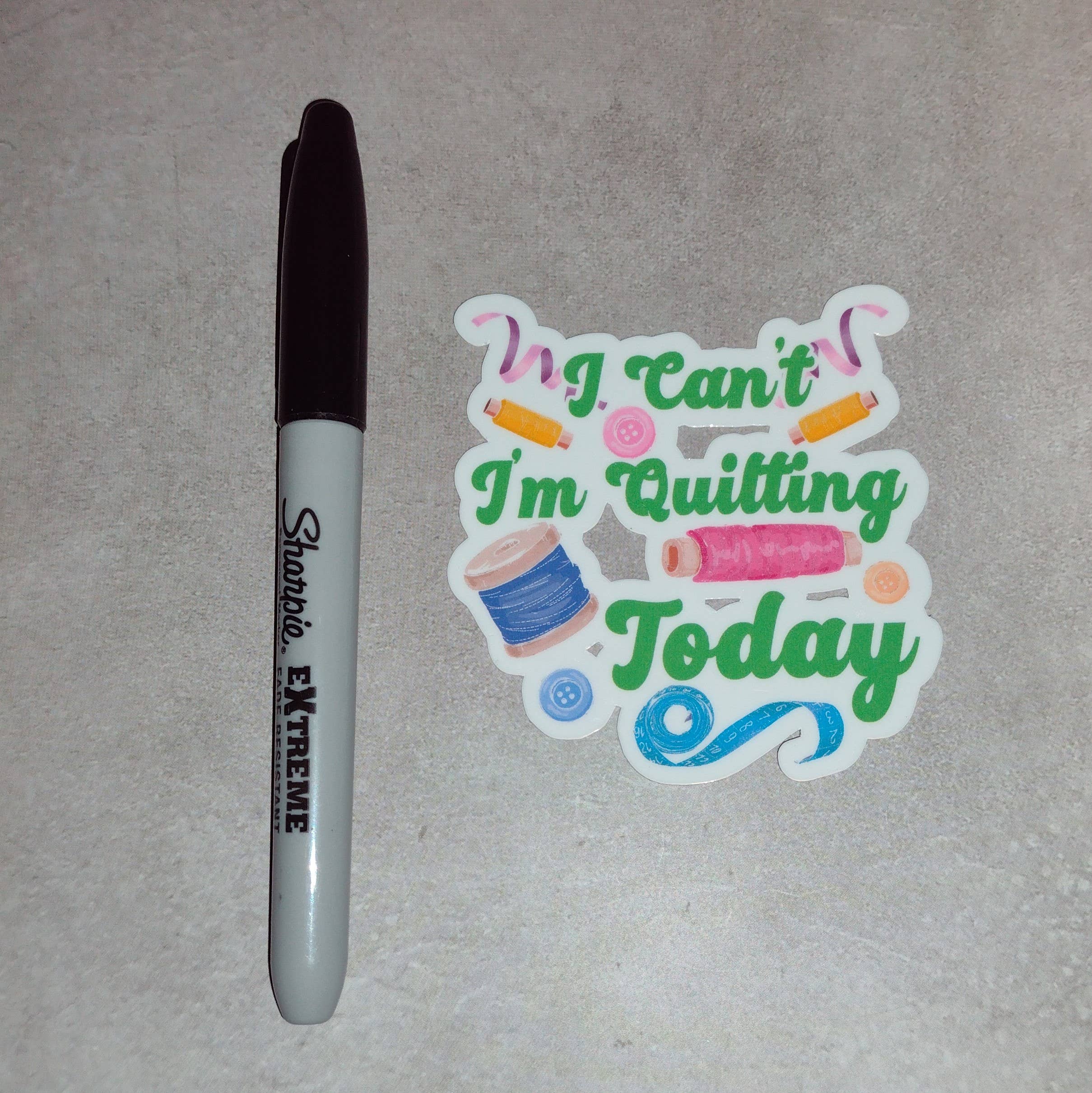 Dancing Dolphin Crafts – wholesale Sticker – I Can’t I’m Quilting Today - Quilting Sticker - Sewing Decal3