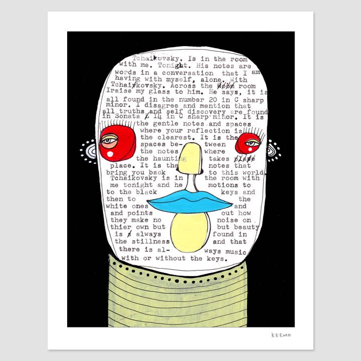 Poem Type Unique Modern Art Print Abstract Music Love Decor for wholesale by Keemo Gallery