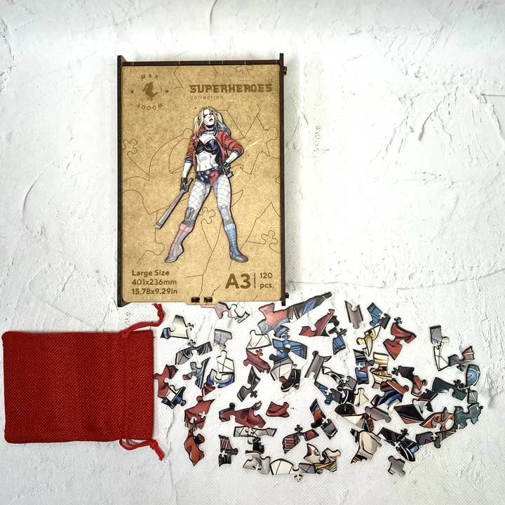 Max Woody™ - Wholesale Puzzle - Kids - Wood Jigsaw Puzzle The Harley Quinn L Size 120 pcs