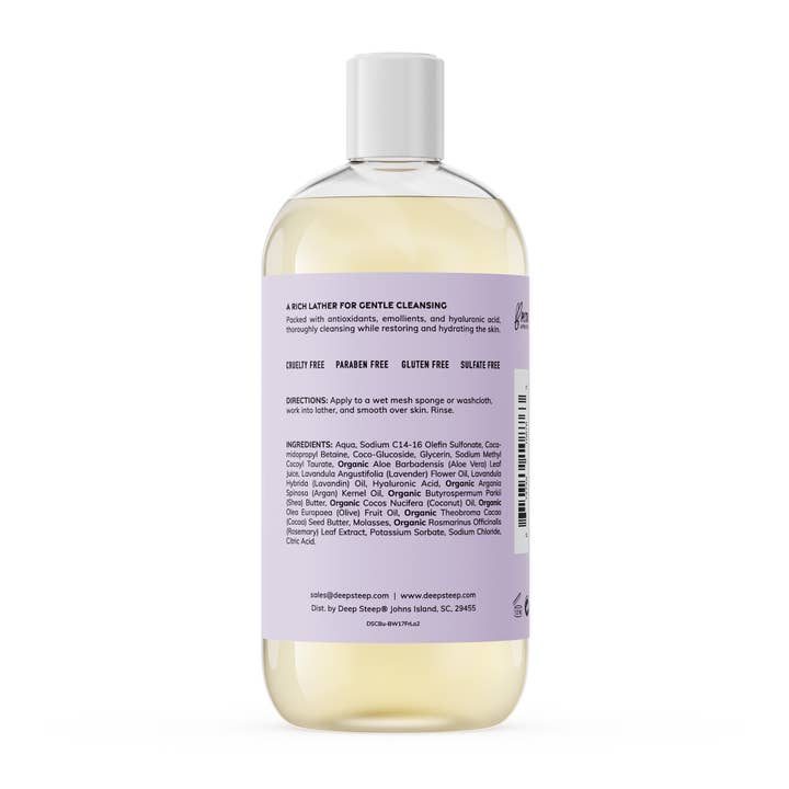 Deep Steep Clean Beauty - Wholesale Body Wash/Shower Gel - Body Wash - Fresh Lavender 17oz