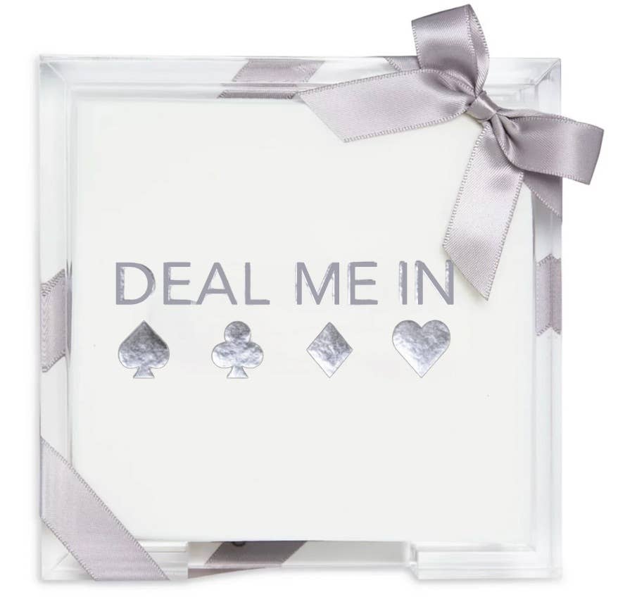 Lined Design - Wholesale Disposable Napkin - Acrylic Cocktail Napkin Hostess Set18