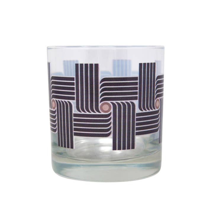 The Modern Home Bar - Wholesale Cocktail/Liquor Glass - Roundabout Night Rocks Art Deco Drinking Glass