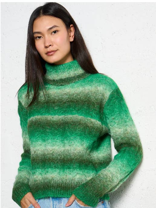 T24203307 - Ladies Pullover Striped Knit Sweater for wholesale by The Korner - USA