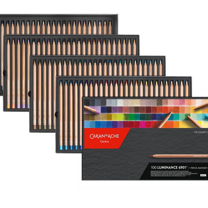 Caran d'Ache - Wholesale Colored Pencil - Set of 100 Colored Pencils LUMINANCE™ + blenders