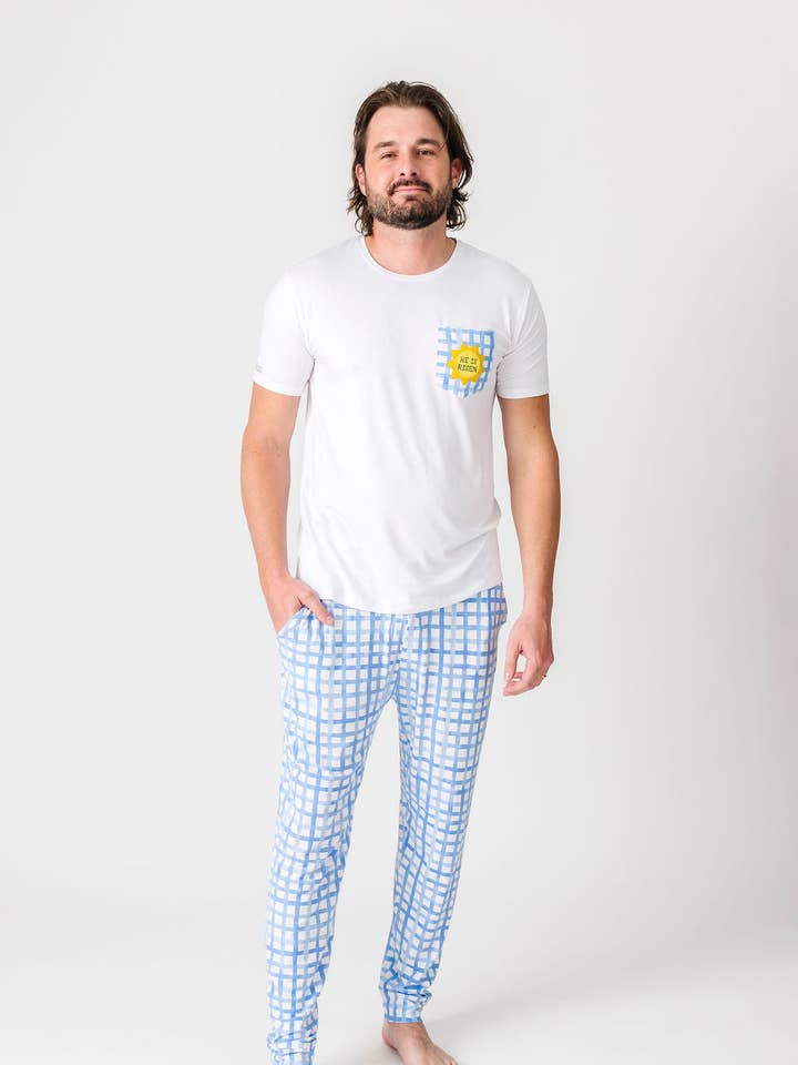 The Risen Son Mens PJ Set Bamboo for wholesale by Holy Pals