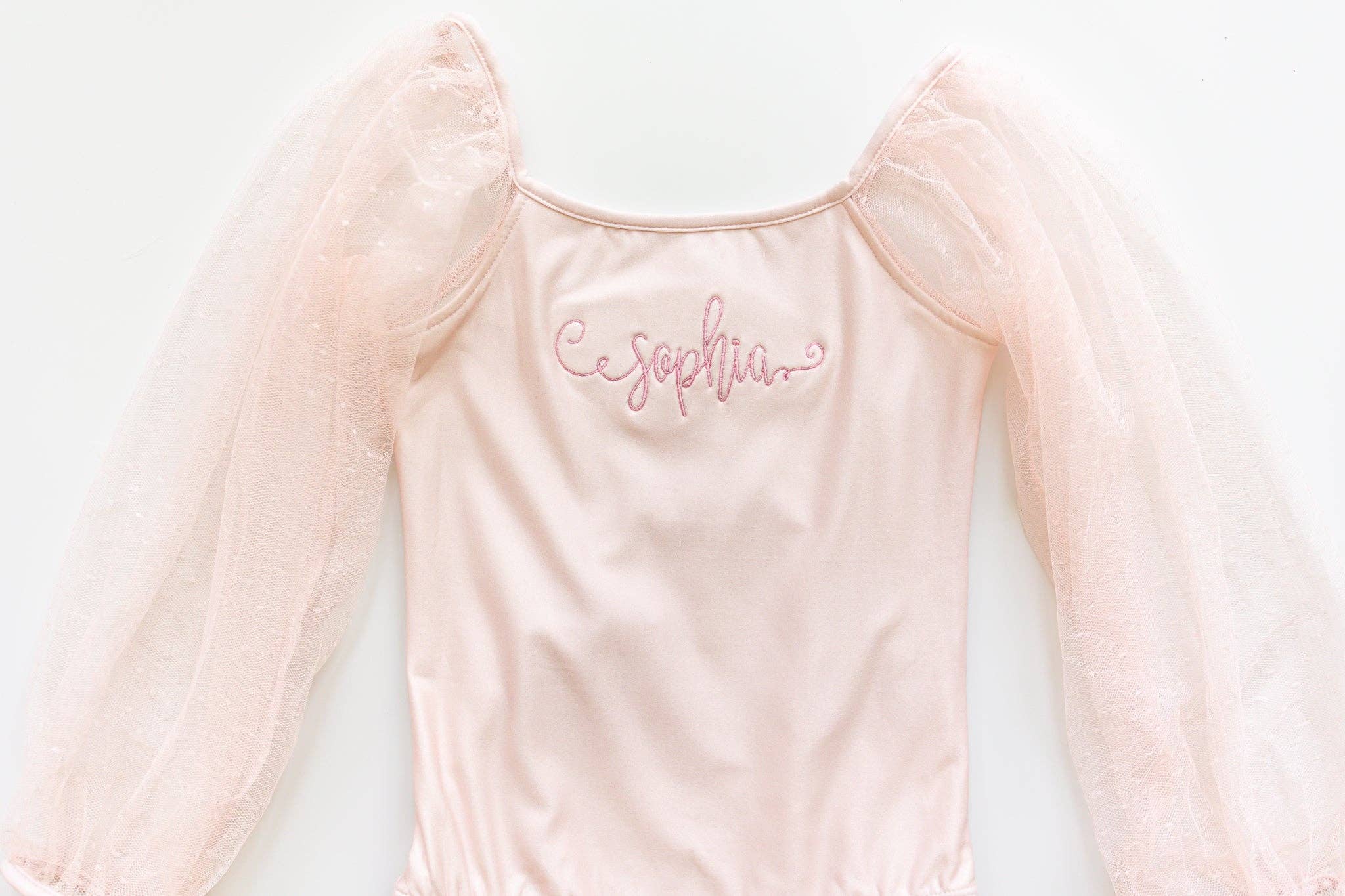 Cheeky Plum - Wholesale Leotard - Kids - Mesh Long Sleeve Leotard - Pink Bliss10