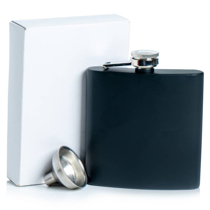 MakerFlo - Wholesale Flask - Makerflo 6 oz Stainless Steel Flask with Funnel