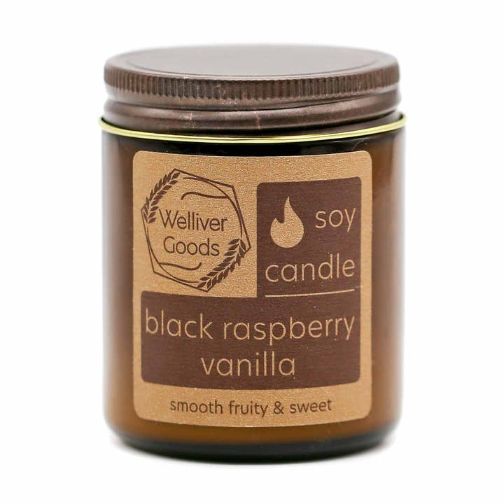 Candela in cera di soia - Black Raspberry Vanilla per la vendita all'ingrosso da parte di Welliver Goods