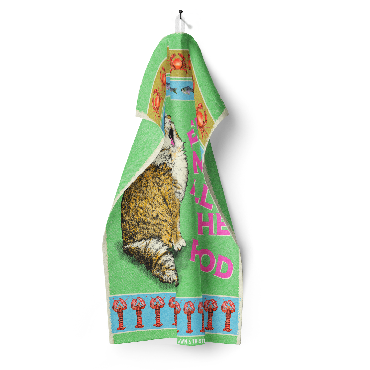 Fawn & Thistle Ltd (US Duties Paid) - Wholesale Tea Towel - Feed The Cat Tea Towel | 100% Cotton Dish Towel 2