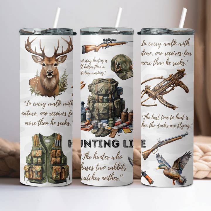 Jagdleben Zitate Becher für den Großhandel von Wicked Flower Creations