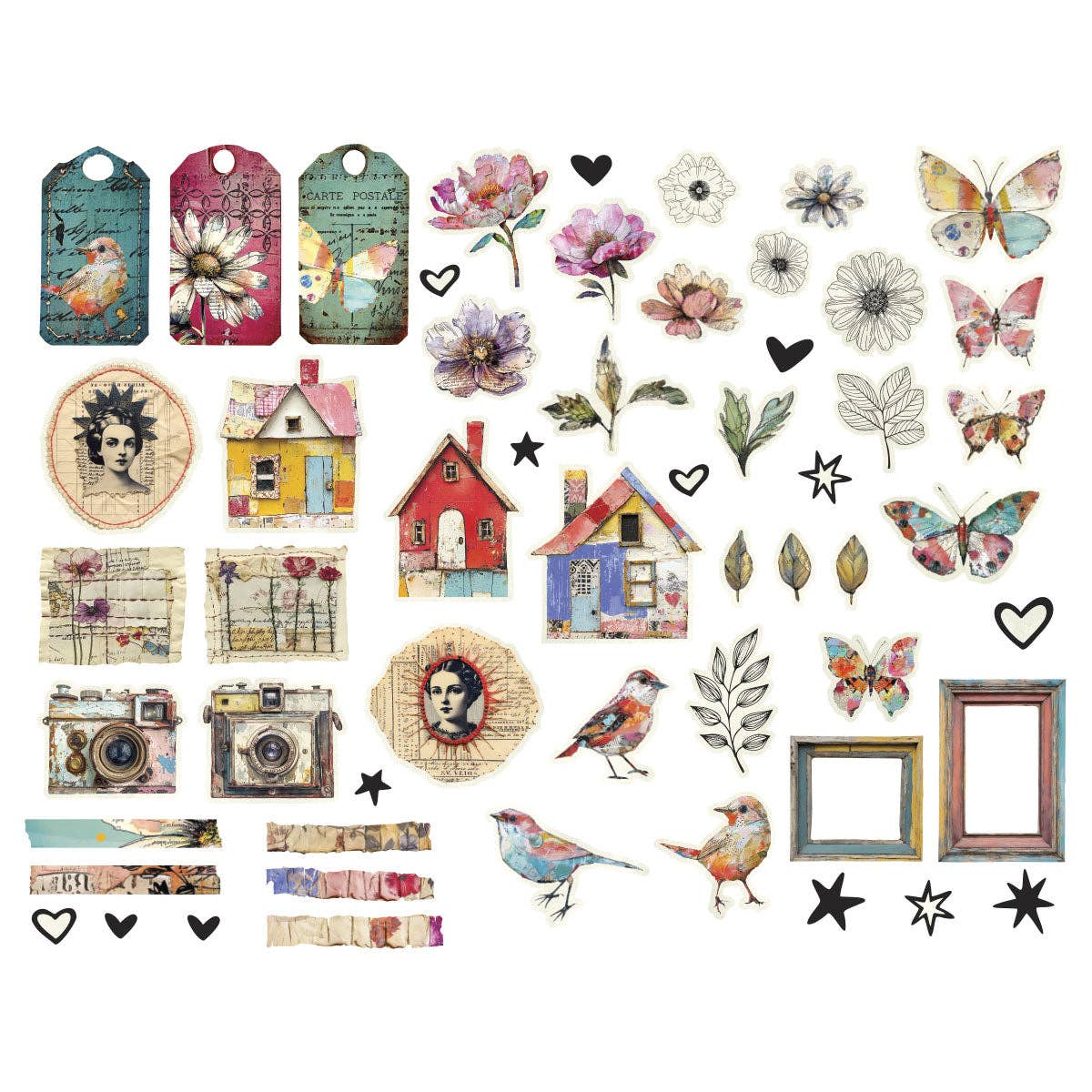 Hero Arts + Spellbinders Wholesale - Wholesale Craft Supplies - Beautifully Imperfect Die Cut Shapes from the Beautifully Imperfect Collection - 110 pc0