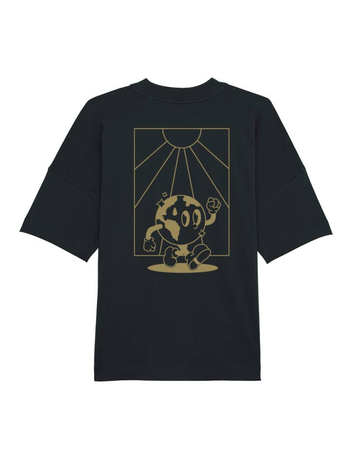 T-shirt oversize des années 90 - Noir pour la vente par Shenty