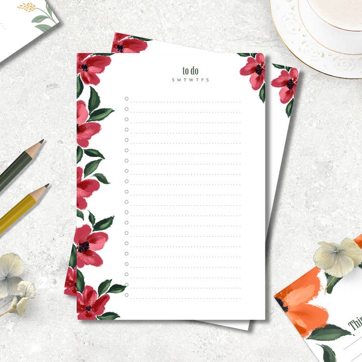 Luksus notesblok, illustreret brevpapir notesblok, morgen til D for engroshandel hos Gabriela Dachin