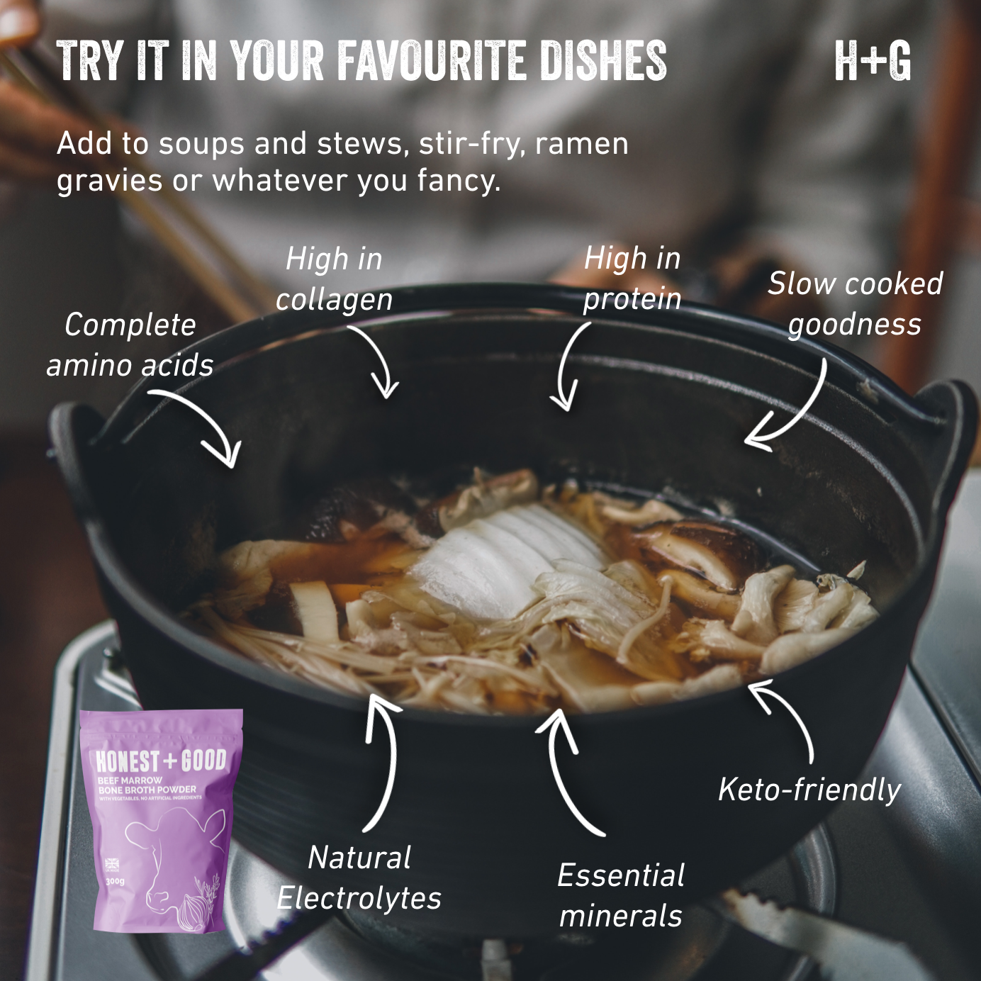 Honest + Good - Wholesale Broth - Beef Marrow Bone Broth (Grass-Fed) Aware Winning 20232