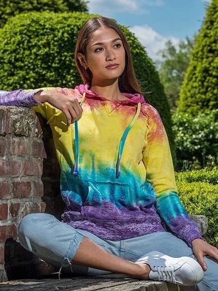 Rainbow Notch-Stitch Sweatshirt for wholesale by Taproot Tees