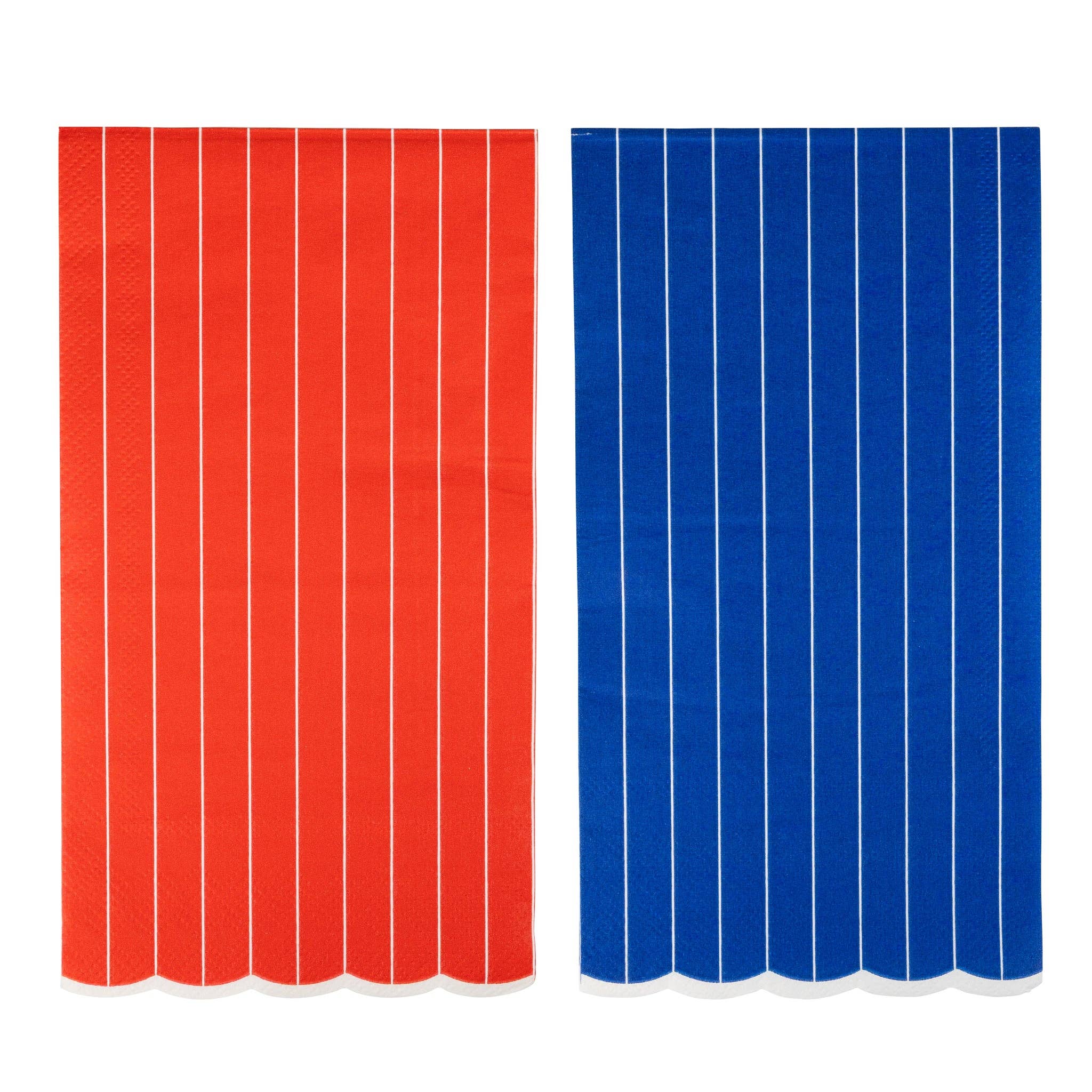 My Mind’s Eye - Wholesale Disposable Napkin - Red & Blue Pinstripe Dinner Napkin Set0