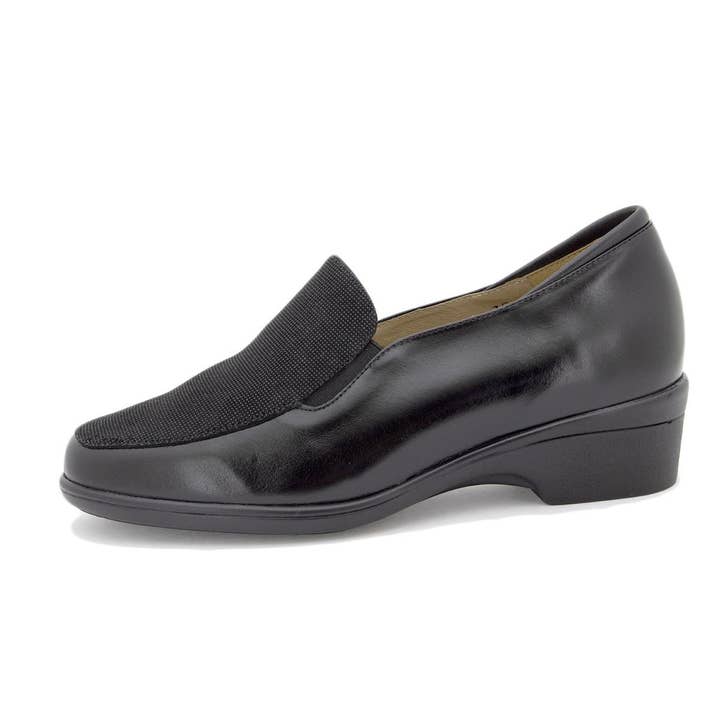 Black Leather Loafer 245610 for wholesale by PieSanto