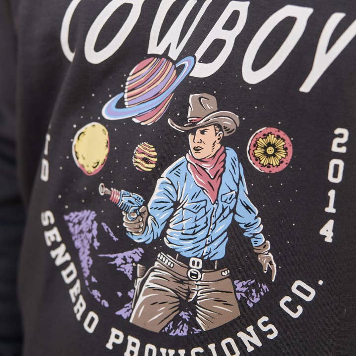 Sendero Provisions Company – Engroshandel Grafisk Sweatshirt - Unisex – Kosmisk Cowboy Sweatshirt
