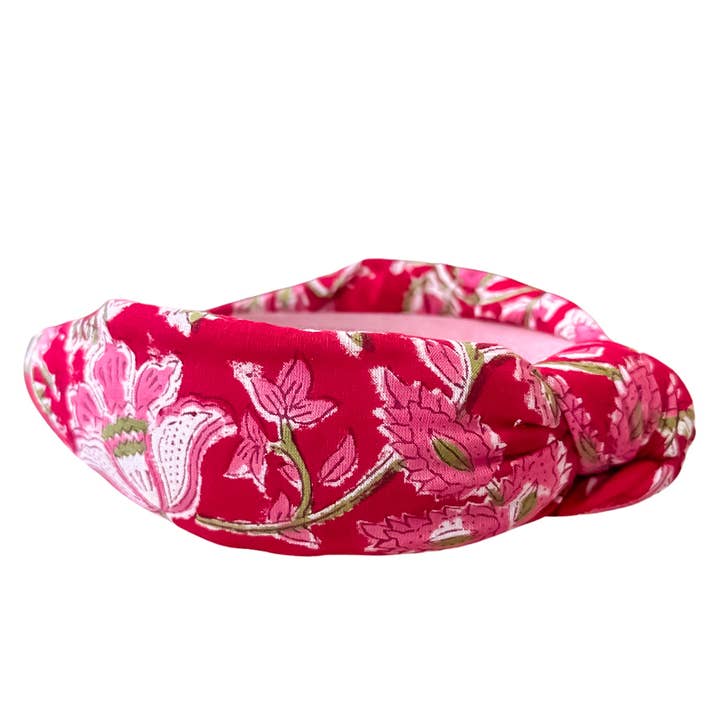 BOHEMIAN GEMME - Vente Bandeau – femme - Bandeau à imprimé floral rouge