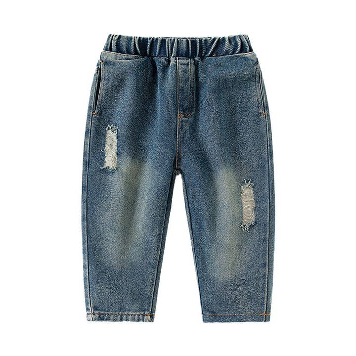 blue 18M-6Y Toddler Boys Ripped Jeans Wholesale Boys Clothing V3824030400006 for wholesale on Faire