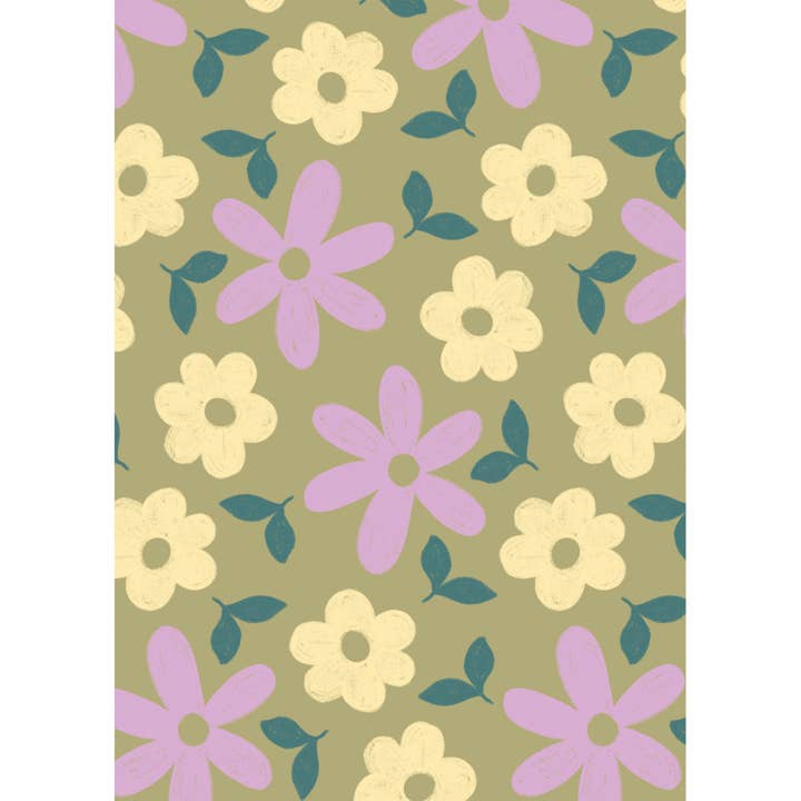 Pomba - Hilsen kort "Blomster" (5 stk.) for engroshandel hos supportyourlocalartist.ch