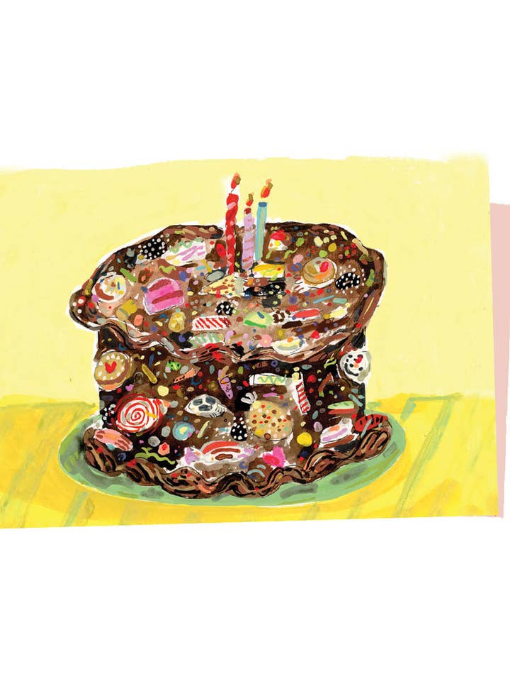 Carte de Note Gâteau Fou pour la vente par ELIZABETH GRAEBER art + illustration