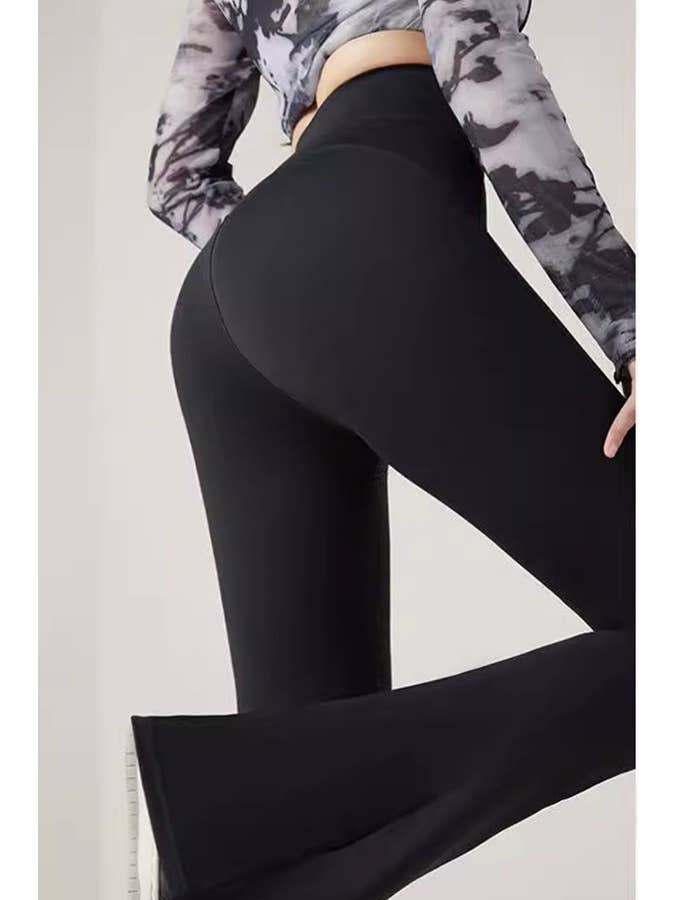 Color 5 - Wholesale Athletic/Lounge Leggings - Women's - Fleece lined faja body shaper but lifting flare yoga pants5