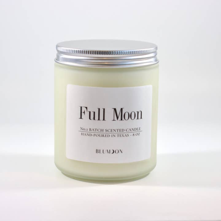 Candela Full Moon - 8oz per la vendita all'ingrosso da parte di BLUMOON SCENTS