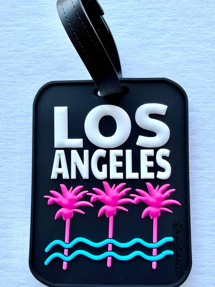 Los Angeles Palm Trees Souvenir 3-D Luggage Tag for wholesale by Mary Ellis