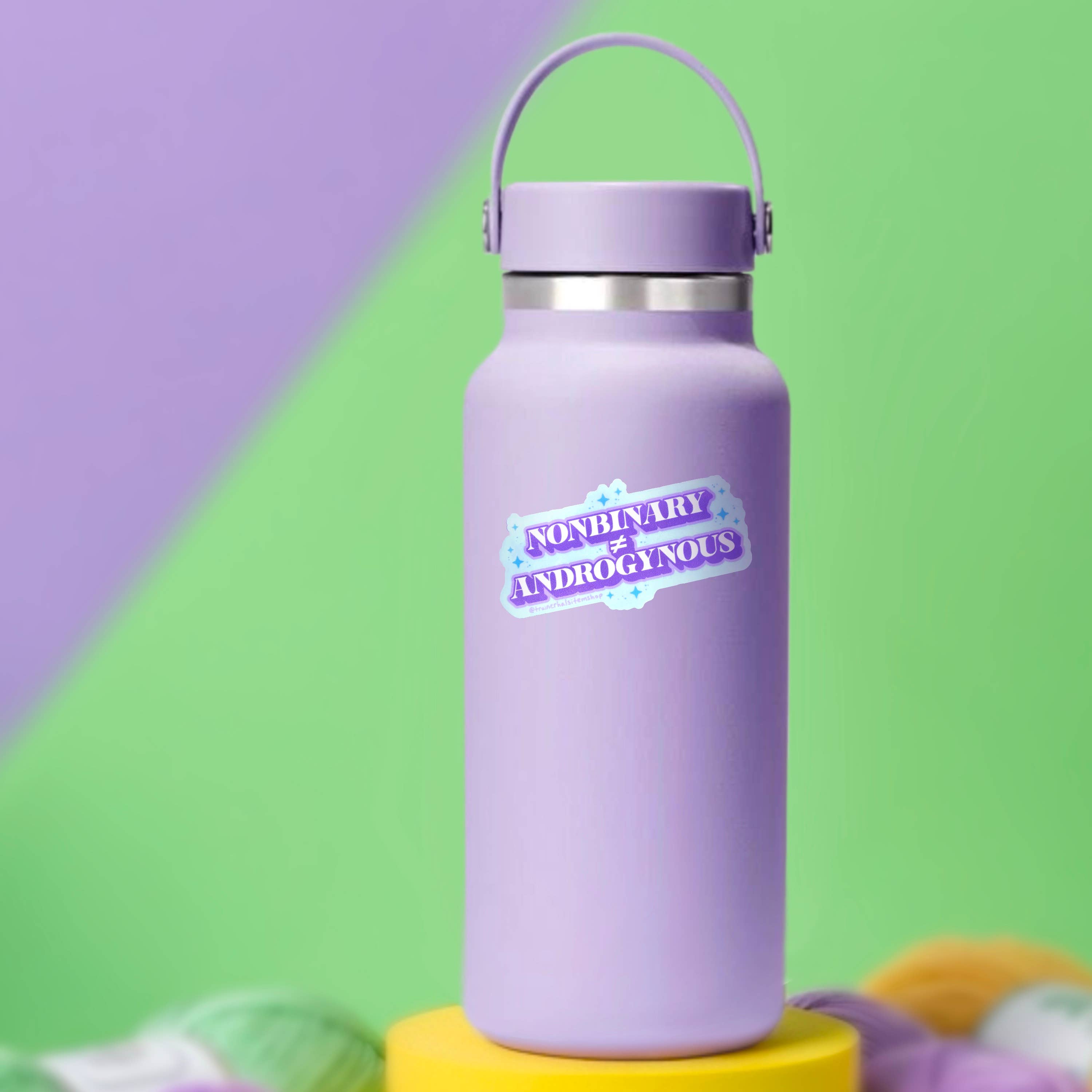 Trainer Hal’s Item Shop - Vente Autocollant - Autocollant de fierté trans non binaire Enby Y2K Décalcomanie Queer Genre1