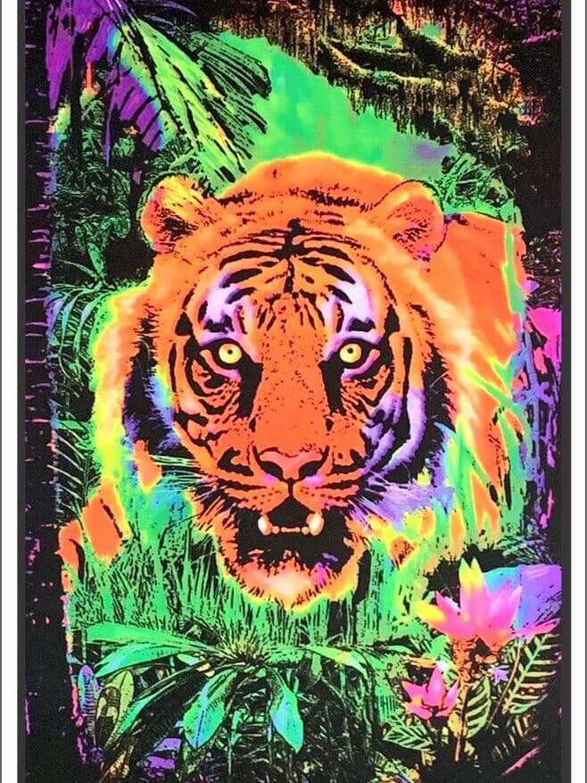 Jungle Tiger Black Light Poster - 23" x 35" for wholesale by Scorpio Posters