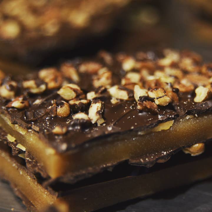 Olive Rose Chocolates Homemade Toffee with Pecans for wholesale by Olive Rose Chocolates