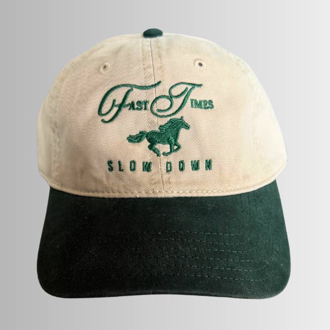 Fast Times - Dad Hat - Khaki/Dark Green for wholesale by Mother Hats