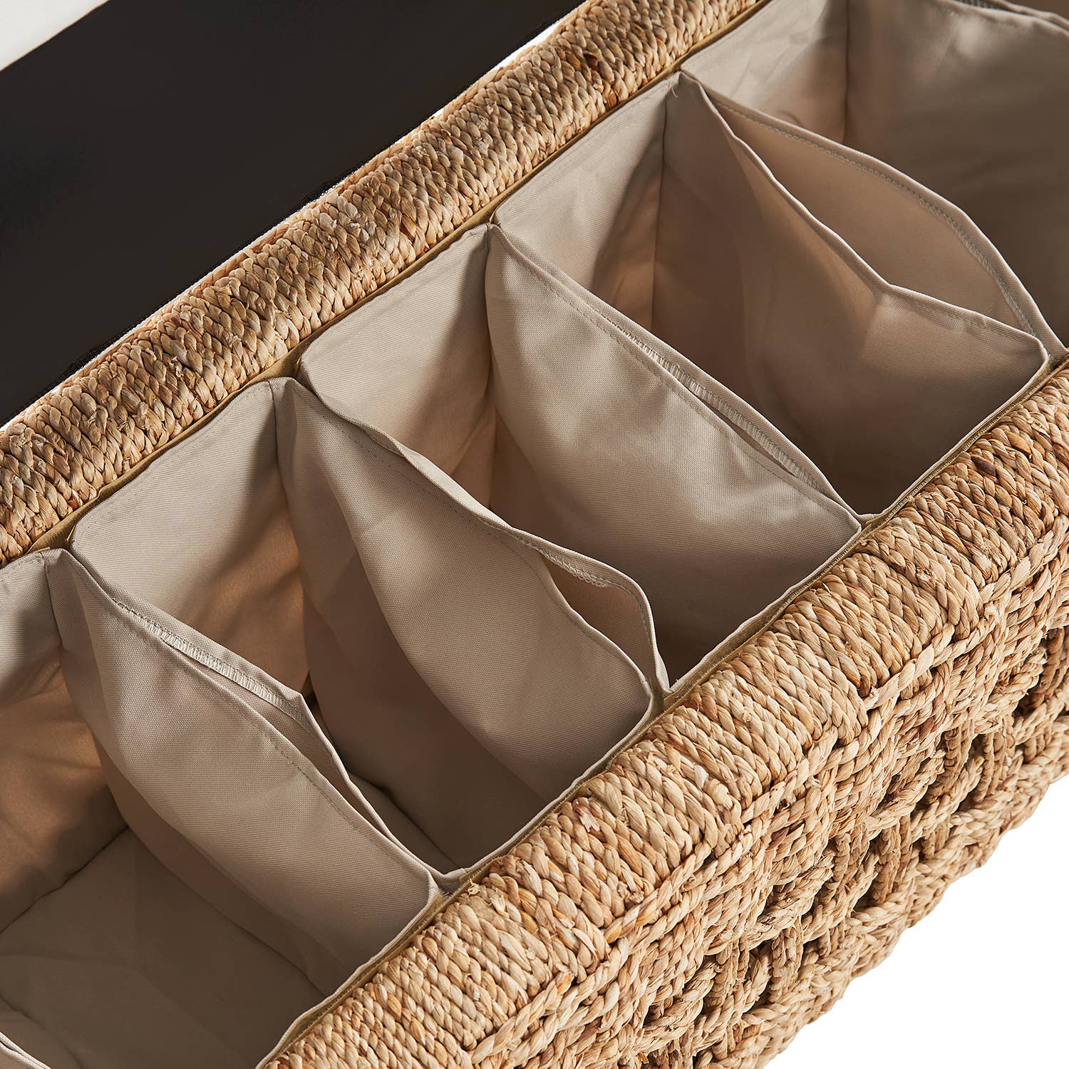 Natural Anton Ratten Storage Bench for wholesale on Faire3