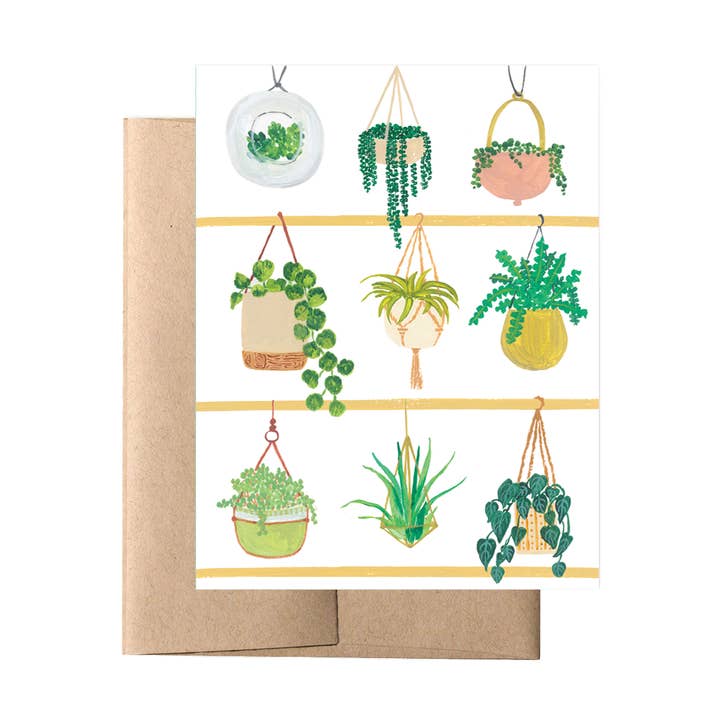 Forage Paper Co. - Wholesale Everyday Greeting Card - Hanging Plants Card, Everyday Stationery, Blank Card0
