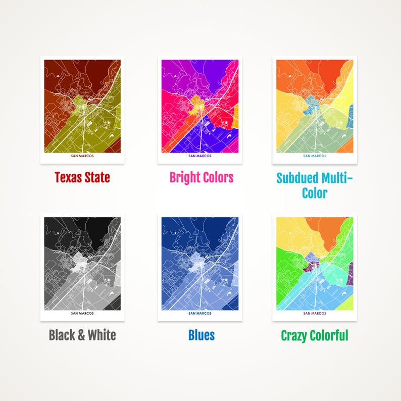 Juanita's Adventures - Wholesale Art Print - Juanitas San Marcos Map Print1