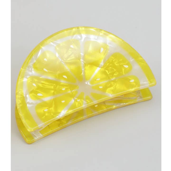 HÅRKLÄMMA I MARMORERAD AKRYL MED CITRONKLYFTA för wholesale av Girly