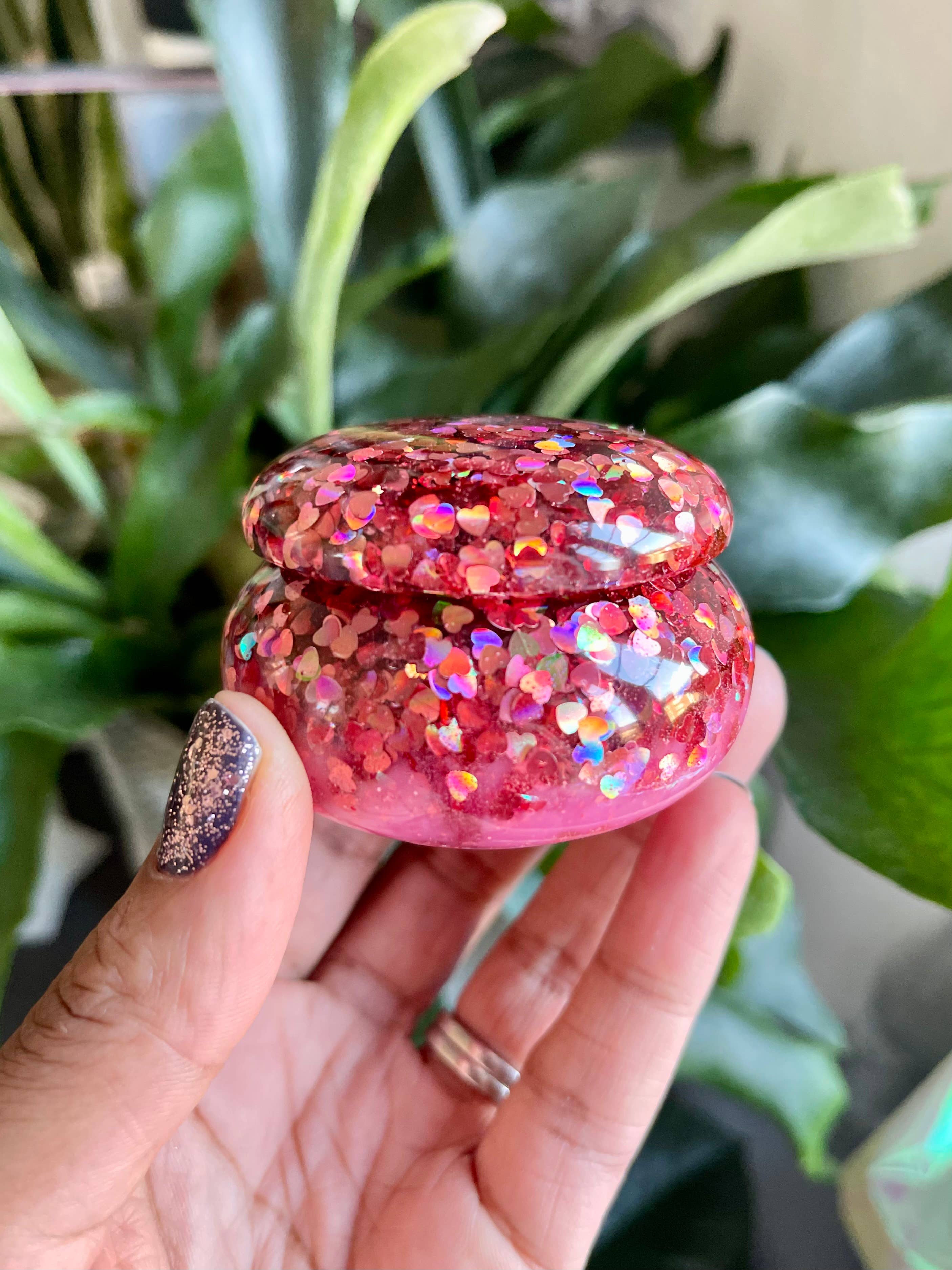 Prescription Resin - Wholesale Jewelry Dish - RESIN ROUNDED TRINKET POT | x 6 MIXED ASSORTMENT1