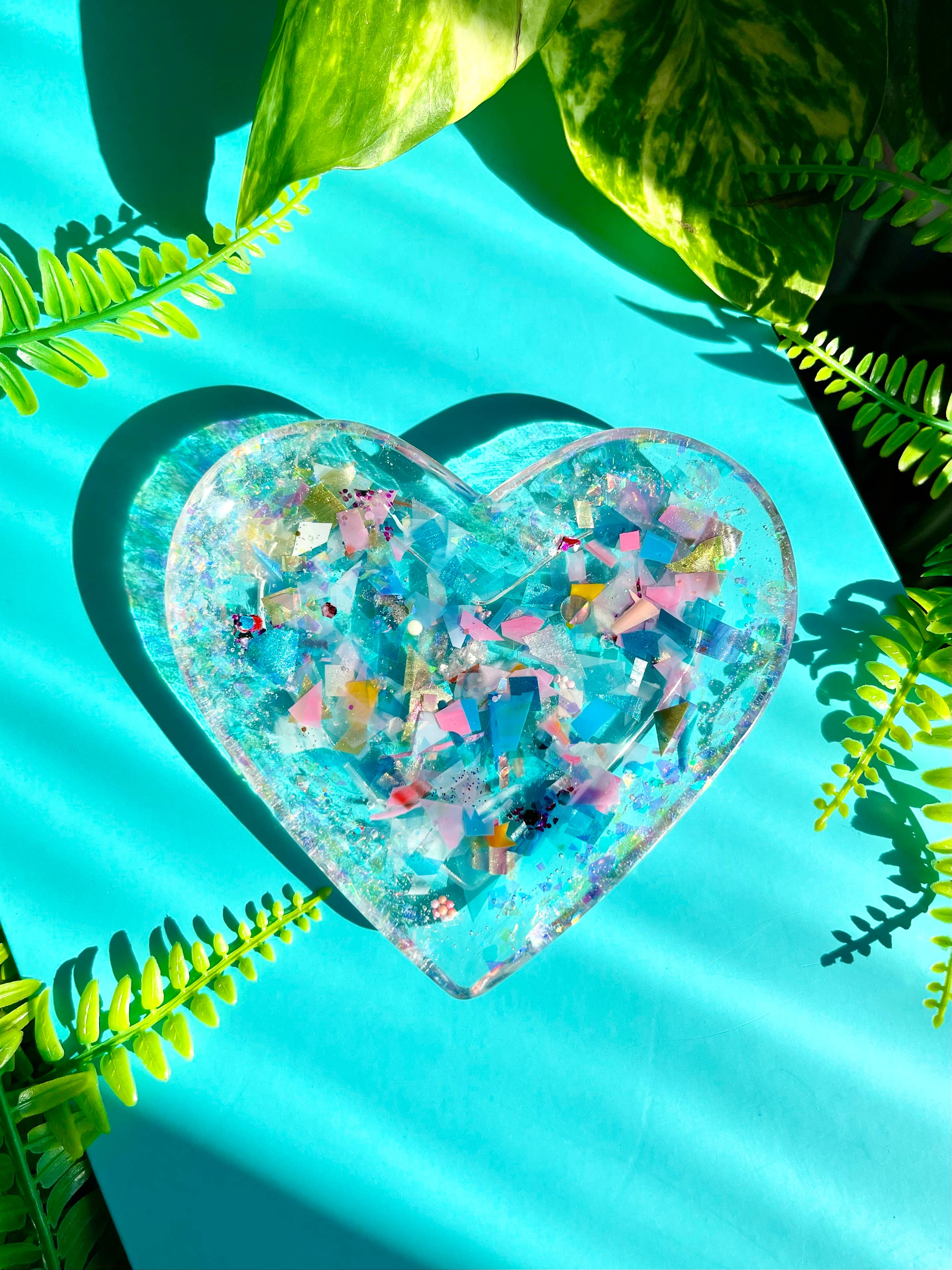 Prescription Resin - Wholesale Jewelry Dish - RESIN HEART JEWELLERY DISH | RING TRAY x 6 MIXED ASSORTMENT6