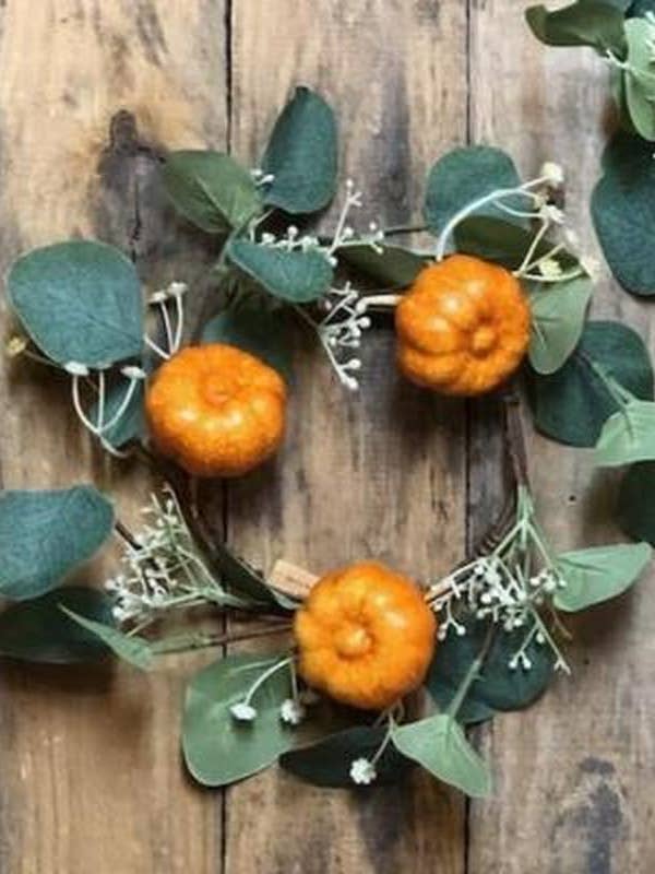 Anel de vela de abóbora de eucalipto por atacado de DNS Designs