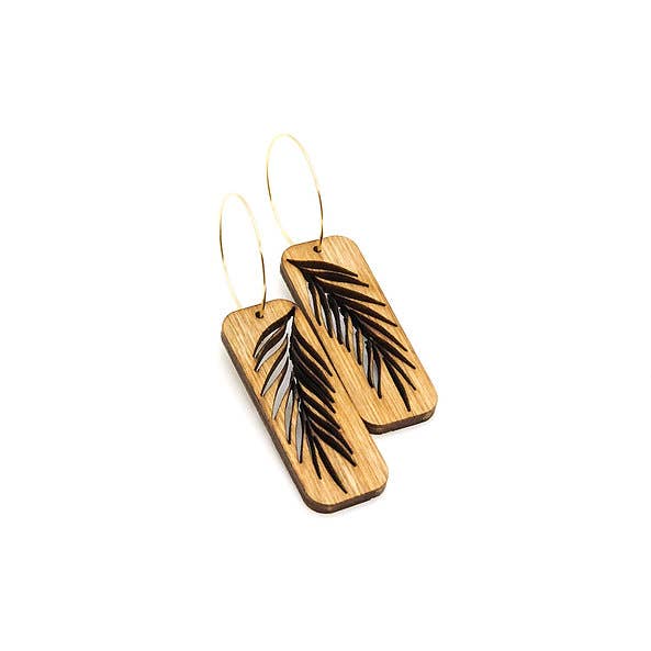 Boucles d'oreilles en bois hawaïen pour la vente par lovelevel