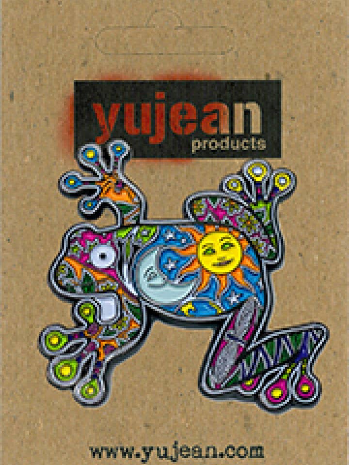 Frog Jumbo Enamel Pin 2" for wholesale by Sunshine Joy