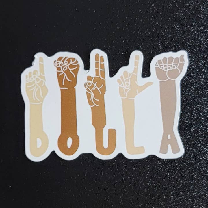 SEWNPRESS - Wholesale Sticker - ASL Doula Die Cut Sticker0