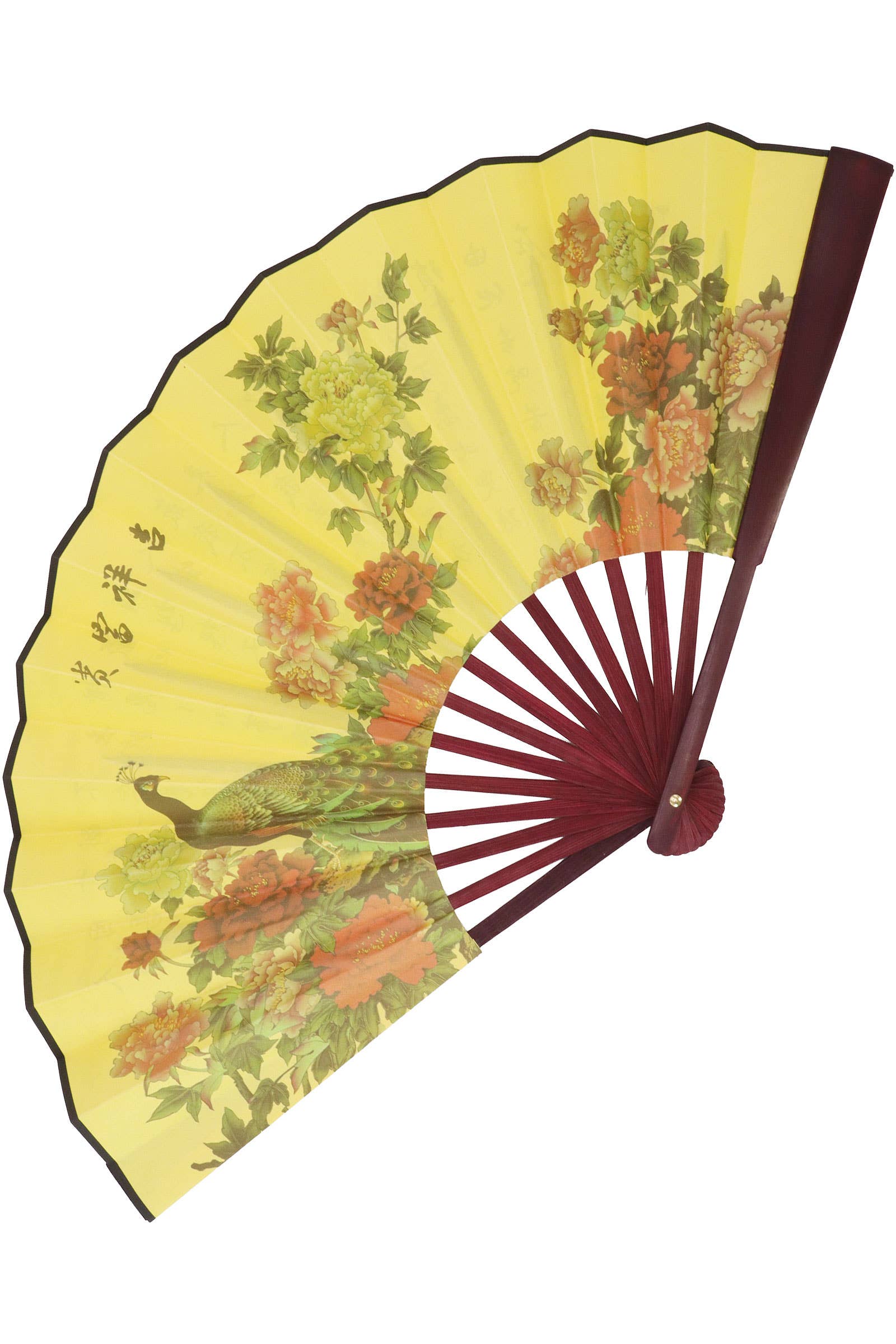 ASSORTED Large Chinese Calligraphy Folding Fan - 13 In for wholesale on Faire7