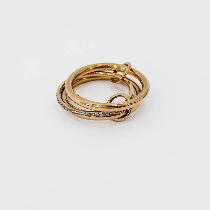 Pretty Simple - Wholesale Band/Stacked Ring - Layered In Diamonds Ring - WATERPROOF1