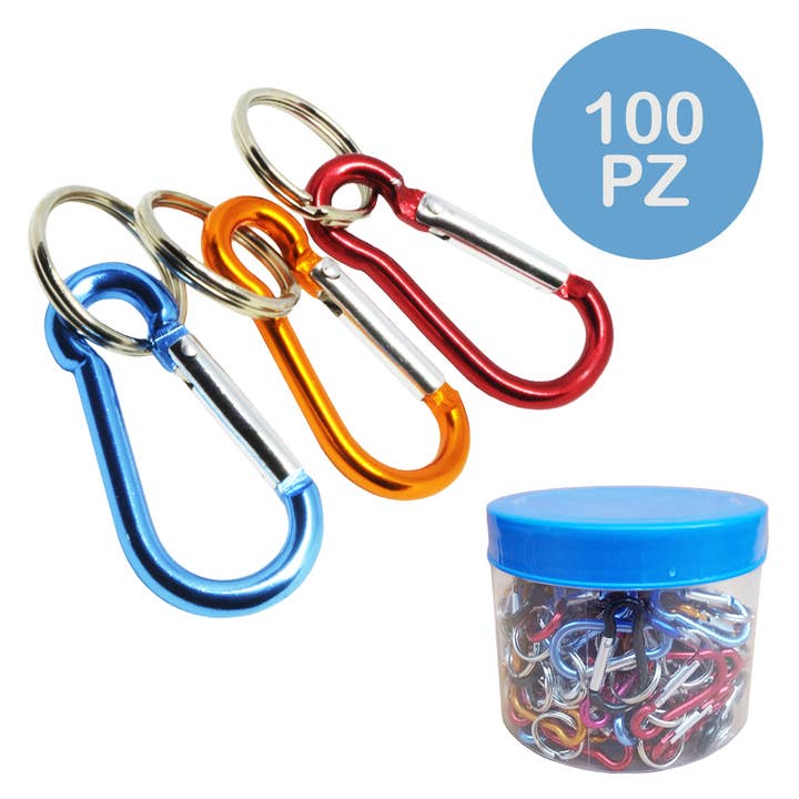 Idea Casa – wholesale Nyckelring - Unisex – Karbiner Nyckelring 40mm Aluminium CF 100 st